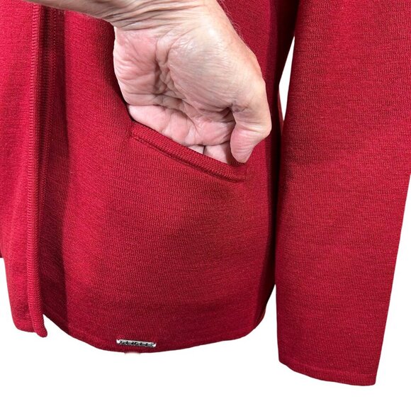 Geiger Collections Red Pure Wool Three-Button Austria Jacket Size M - Picture 5 of 12